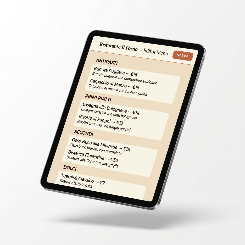 Editor del menu
